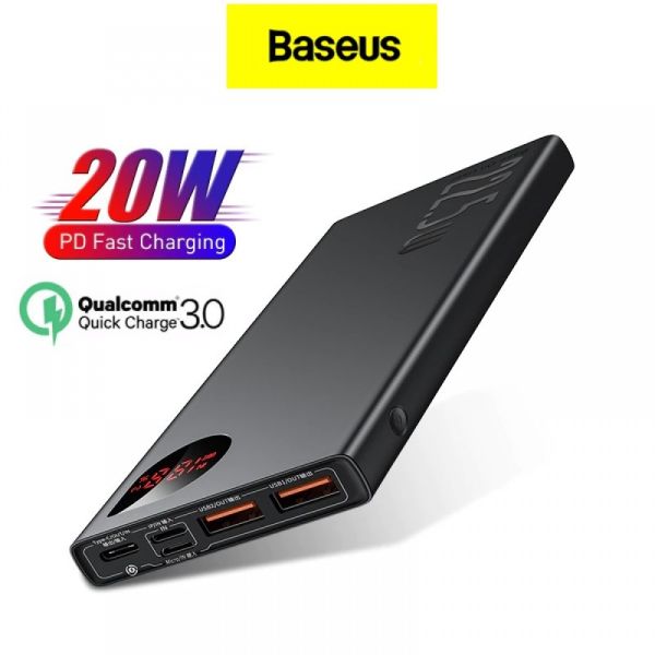 Power bank Baseus Adaman Metal Digital Display QC 22.5 W 10000mAh Black