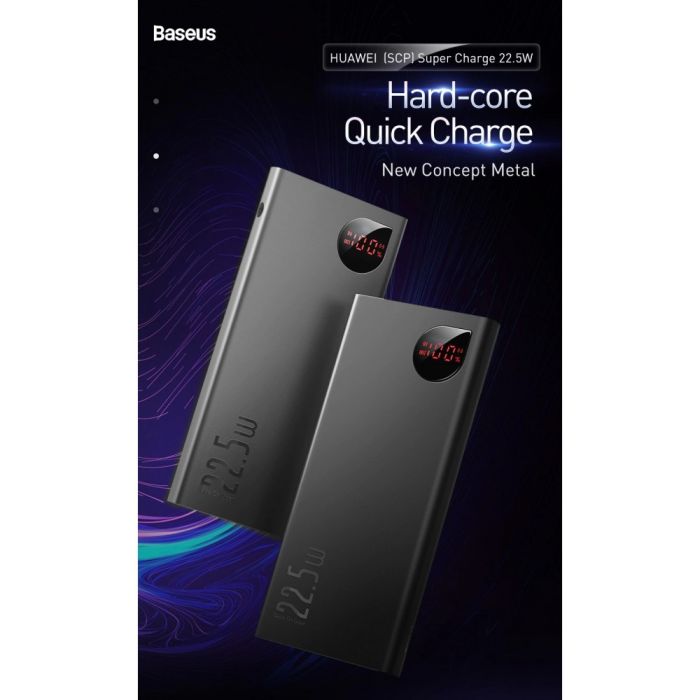Baseus Adaman Metal Digital Display QC 22.5 W 10000 mAh Black