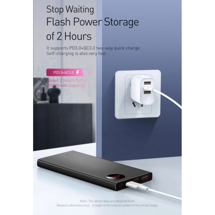 Baseus Adaman Metal Digital Display QC 22.5 W 10000 mAh Black