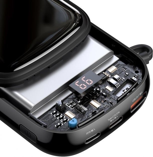 Baseus Q Pow 20000 mAh 22.5W Quick Charge + кабель Type-C для iPad/Samsung/Xiaomi/Huawei/iPhone black