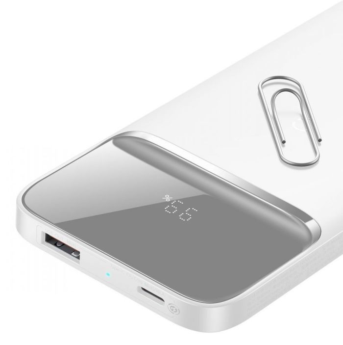 Baseus Magnetic wireless Quick Charge 10000 mAh 20W для iPhone 12-13|12-13 Pro|Max|Watch| AirPods| iPad| Samsung| Xiaomi| Huawei| Lenovo| Oppo White