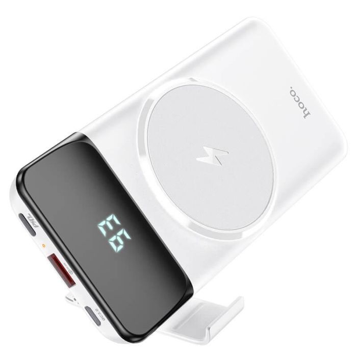 Hoco 10000 mAhBobby magnetic (1USB/1Type-C, 15W, QC/PD). White