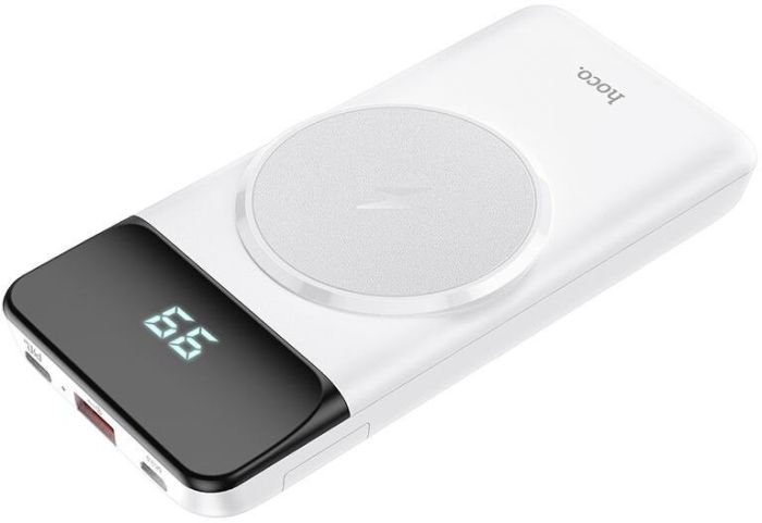 Hoco 10000 mAhBobby magnetic (1USB/1Type-C, 15W, QC/PD). White