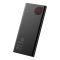 Baseus Adaman Metal Digital Display 10000 mAh (2USB/Type-C/Lightning, 22.5W/5A). Black