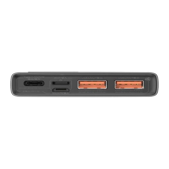 Baseus Adaman Metal Digital Display 10000 mAh (2USB/Type-C/Lightning, 22.5W/5A). Black