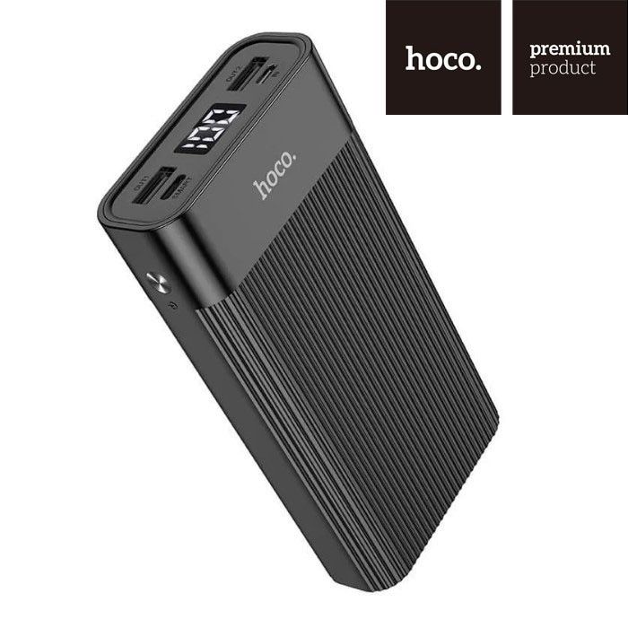 Hoco Premium J85 Type-C, USB, Micro-USB (2A, 20000 mAh, USB Type-С, портативна зарядка) powerbank - Чорний