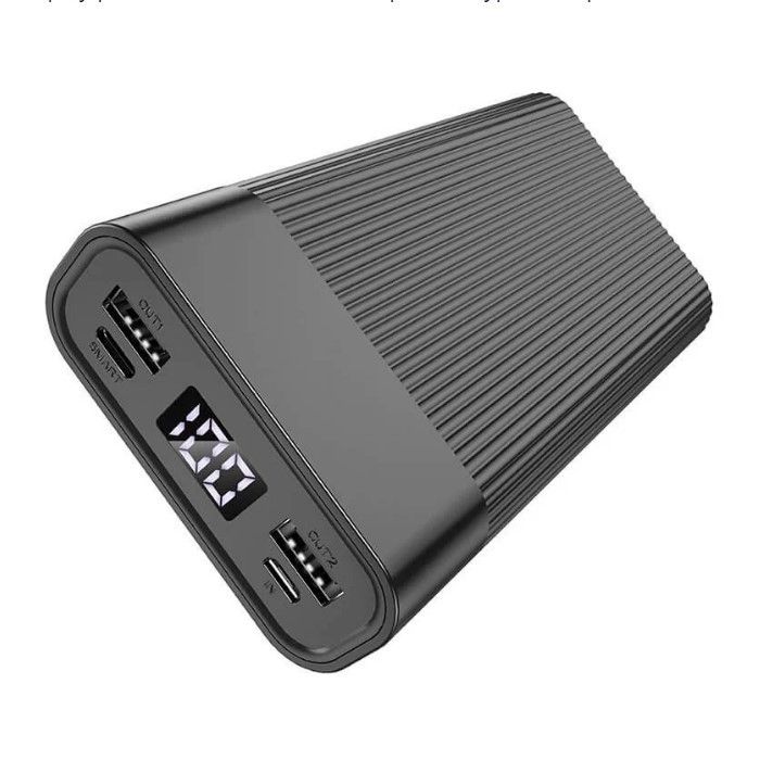 Hoco Premium J85 Type-C, USB, Micro-USB (2A, 20000 mAh, USB Type-С, портативна зарядка) powerbank - Чорний