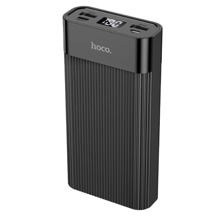 Hoco Premium J85 Type-C, USB, Micro-USB (2A, 20000 mAh, USB Type-С, портативна зарядка) powerbank - Чорний