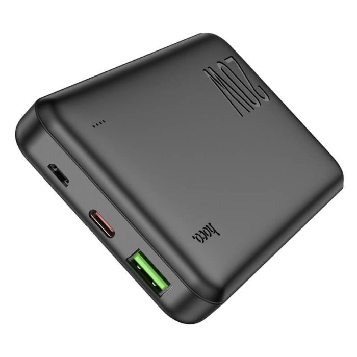 Hoco Tacker J87 10000 mAh |1USB/1Type-C, 20W/3A, QC/PD| Black з швидкою зарядкою (J87B)
