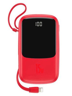Baseus Q pow Digital Display 3A 10000 mAh With IP Cable Red PPQD-B09