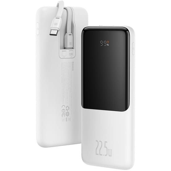 Baseus Elf Digital Display Fast Charge 10000 mAh 22.5W PPJL010002 White