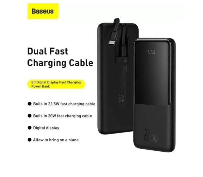 Baseus Elf Digital Display Fast Charge 10000 mAh 22.5W PPJL010001 Black