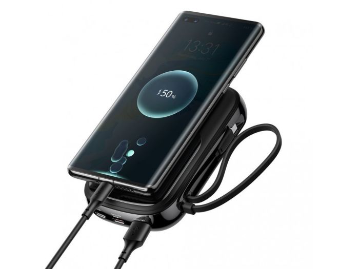 Baseus Qpow Digital Display quick charg 20000 mAh 20W with IP Cable PPQD-H01 Black