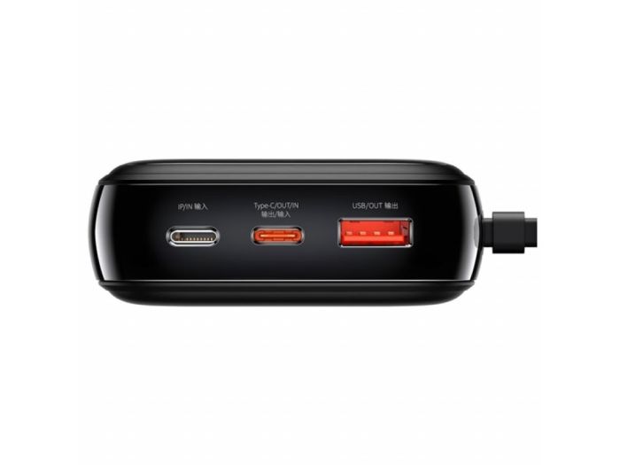 Baseus Qpow Digital Display quick charg 20000 mAh 20W with IP Cable PPQD-H01 Black