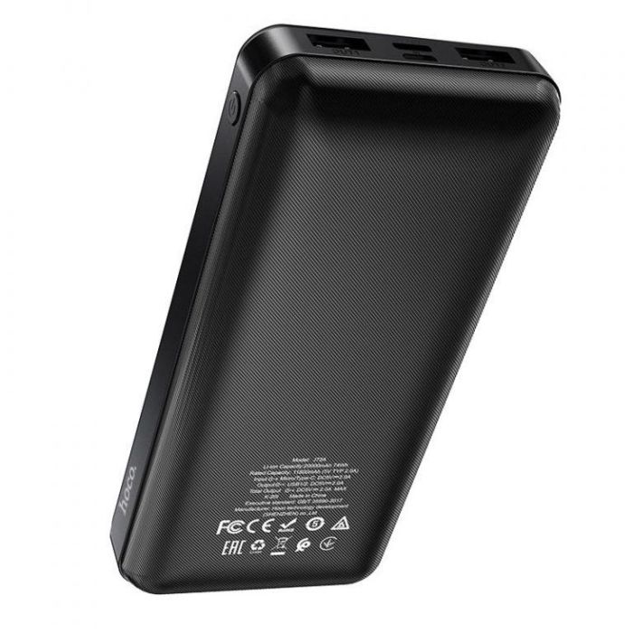 Hoco Easy travel J72A 20000 mAh | 2USB/1Type-C, 2A | Black