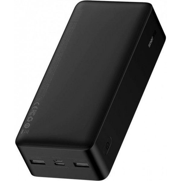 Baseus 30000 mAh premium 15W 3A 2USB+Type-C c Led дисплеєм Bipow Digital Display Black