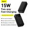 Baseus 30000 mAh premium 15W 3A 2USB+Type-C c Led дисплеєм Bipow Digital Display Black