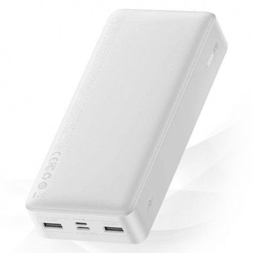 Baseus (20000 mAh 15W з Led дисплеєм 2xmicro USB 2xType-C) - Білий