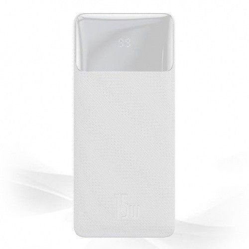Baseus (20000 mAh 15W з Led дисплеєм 2xmicro USB 2xType-C) - Білий