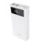 Hoco 30000 mAh з ліхтарикомJ65 General LED Display (4USB/Lightning/Type-C, 2A). White