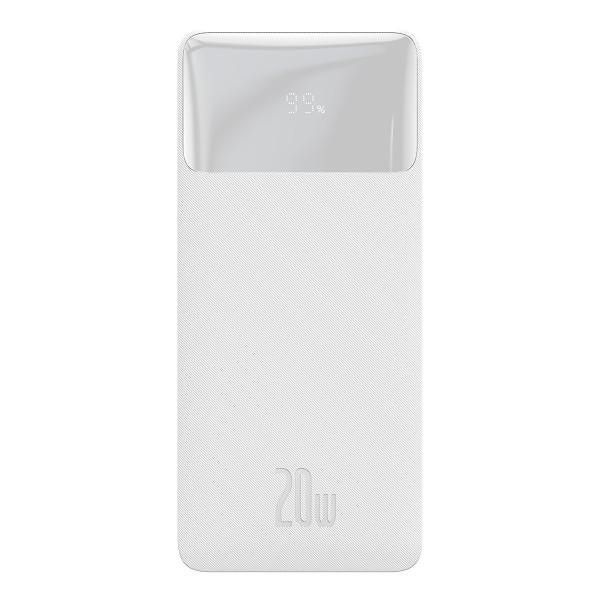 Baseus Digital display 10000 mAh на 20W, LED-дисплей + кабель Type-c (Білий)