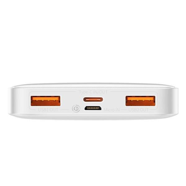 Baseus Digital display 10000 mAh на 20W, LED-дисплей + кабель Type-c (Білий)