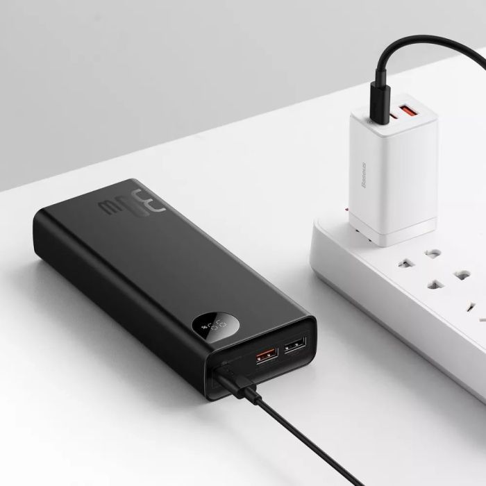 Baseus Adaman Metal Display 20000 mAh 30W Quick Charge для iPhone/Samsung/Xaomi/Huawei
