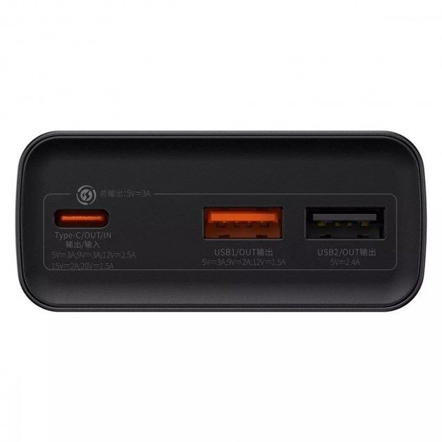 Baseus Drop Display 20000 mAh |30W , Type-C/2USB| black