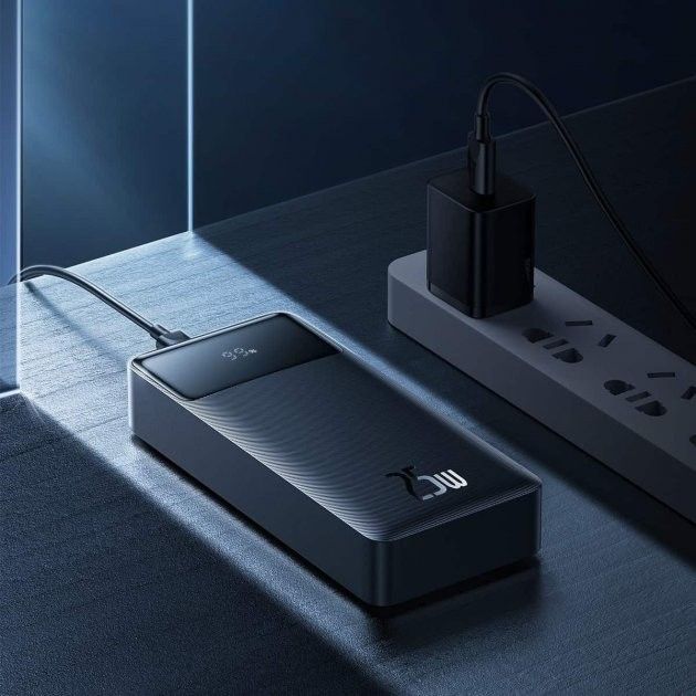 Baseus Quick Charge 20000 mAh 25W з кабелем USB-C 60W (20V/3A) black