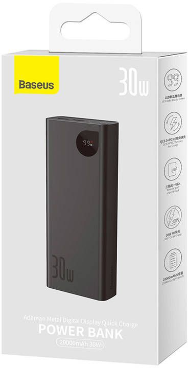 Baseus Adaman Metal 10000 mAh 30W Black (PPAD040101)