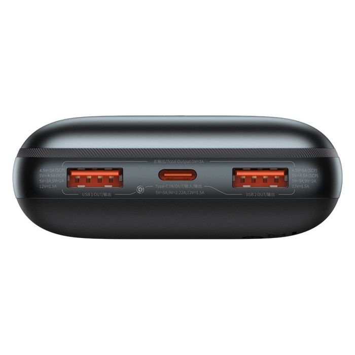 Baseus 20000 mAh 22,5 Вт USB Чорний