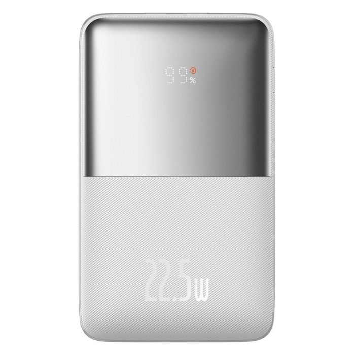 Baseus Bipow Pro Digital Display 20000 mAh |2xUSB, 1xType-C, 22.5W/5A, PD/QC|white