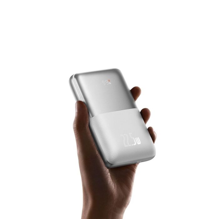 Baseus Bipow Pro Digital Display 20000 mAh |2xUSB, 1xType-C, 22.5W/5A, PD/QC|white