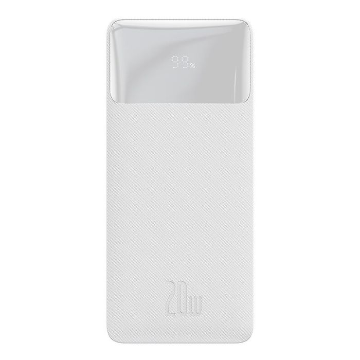 Baseus Bipow Digital Display 30000 mAh | 2USB / 1Type-C, PD / QC, 20W, 3A |. White