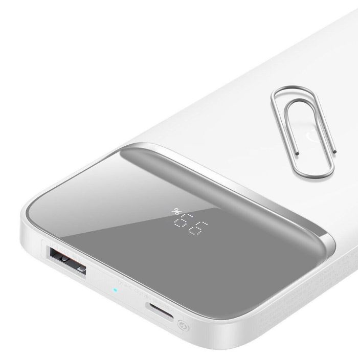 Baseus Quick Charge 10000 mAh 20W з швидкою бездротовою зарядкою для Android/iOS White