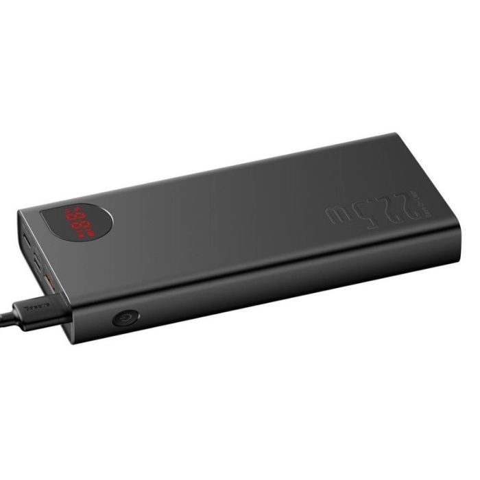 Baseus Adaman Metal Digital Display 20000 mAh 22.5W Quick Charge для iPhone/Samsung/Xaomi/Huawei Черний