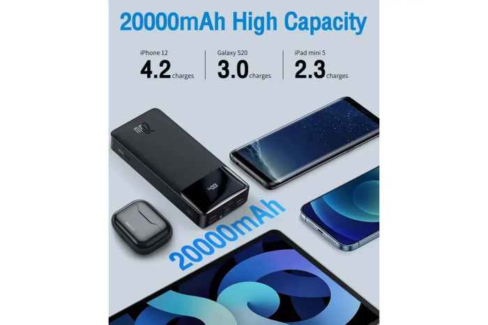 Baseus 20000 mAh 20w PD QC 4.0 Black (PPBD20K)