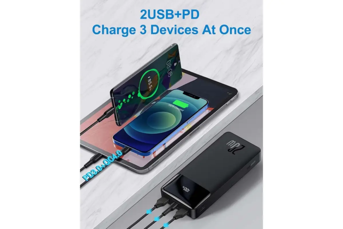 Baseus 20000 mAh 20w PD QC 4.0 Black (PPBD20K)