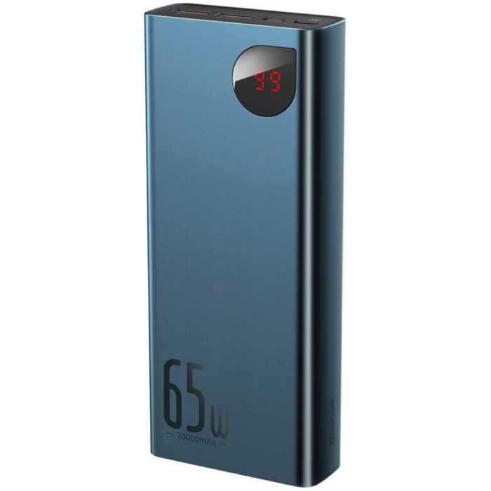 Baseus Adaman Metal Digital 20000 mAh 65W, Blue (QC3.0 PD3.0) (PPIMDA-D03)