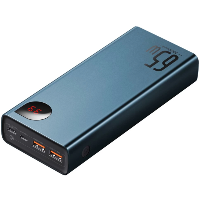 Baseus Adaman Metal Digital 20000 mAh 65W, Blue (QC3.0 PD3.0) (PPIMDA-D03)