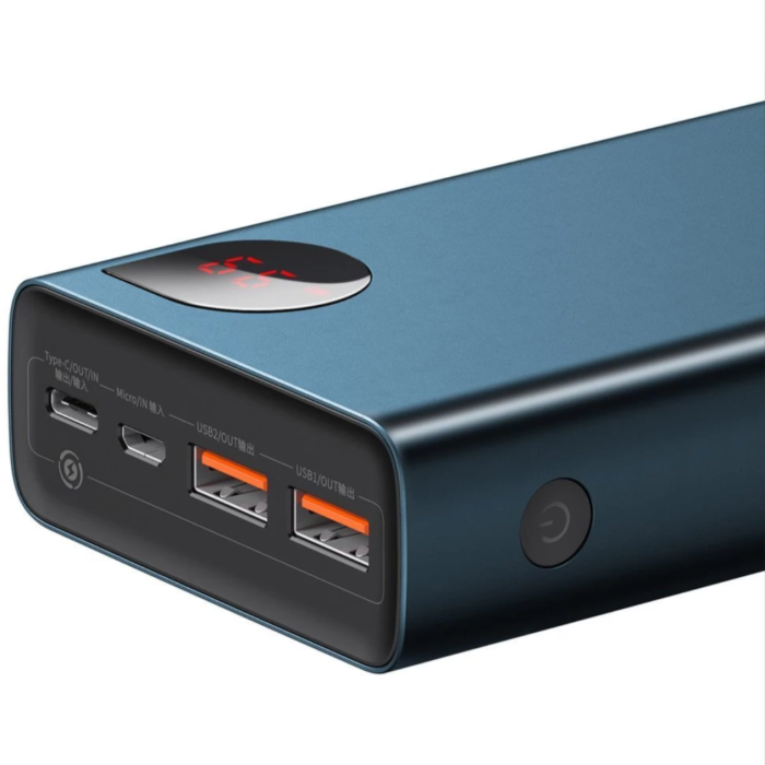 Baseus Adaman Metal Digital 20000 mAh 65W, Blue (QC3.0 PD3.0) (PPIMDA-D03)
