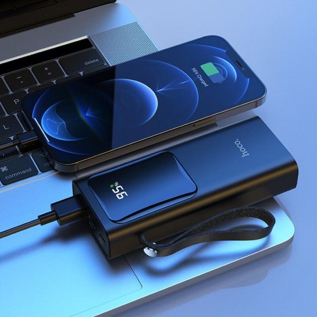 PowerBank PowerDelivery для iPhone Hoco Treasure 10000 mAh J41 Pro | чорний