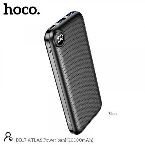 Hoco DB17 ATLAS 2USB/Micro/Type-C/LCD 10.000 mAh Чорний