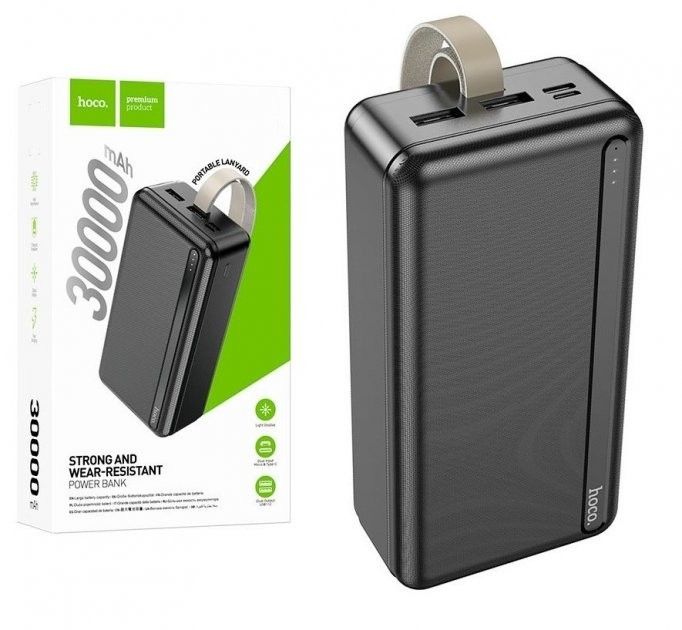 Hoco J91B 30000 mAh 2USB/Type-C, 2.1A чорний