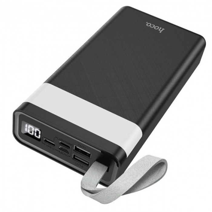 Hoco J73 Powerful із ліхтарем 30000 mAh зарядка Чорний