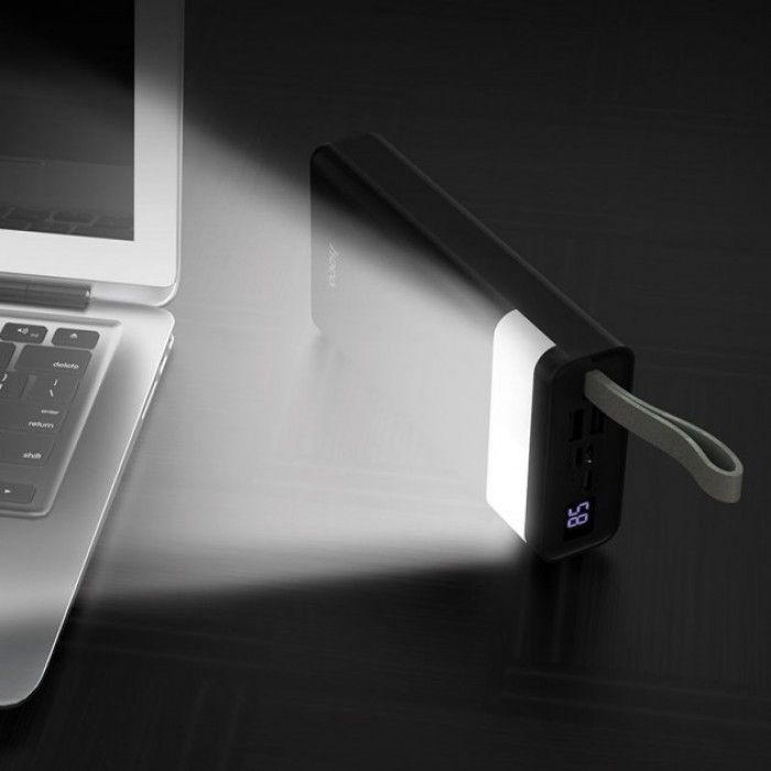 Hoco J73 Powerful із ліхтарем 30000 mAh зарядка Чорний