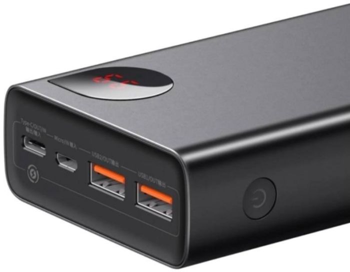 Baseus Adaman Metal Digital Display 20000 mAh 65W, Black (PPIMDA-D01)