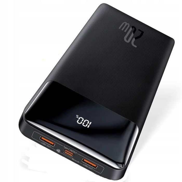 Baseus Powerbank 10000 mAh 20W 3xUSB чорний