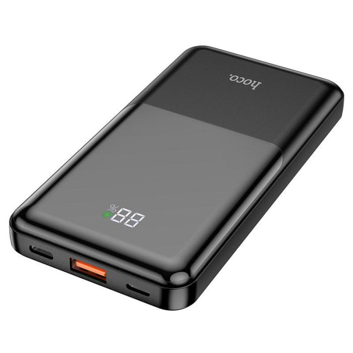 Hoco 10000 mAh зі швидким заряджаннямShell Small (22,5W, 5A, QC/PD). Black