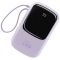 Baseus 20000 mAh 20W с быстрой зарядкойQ Pow Quick Charge Портативный + кабель Lightning для iPhone/iPad/Samsung//Huawei purple